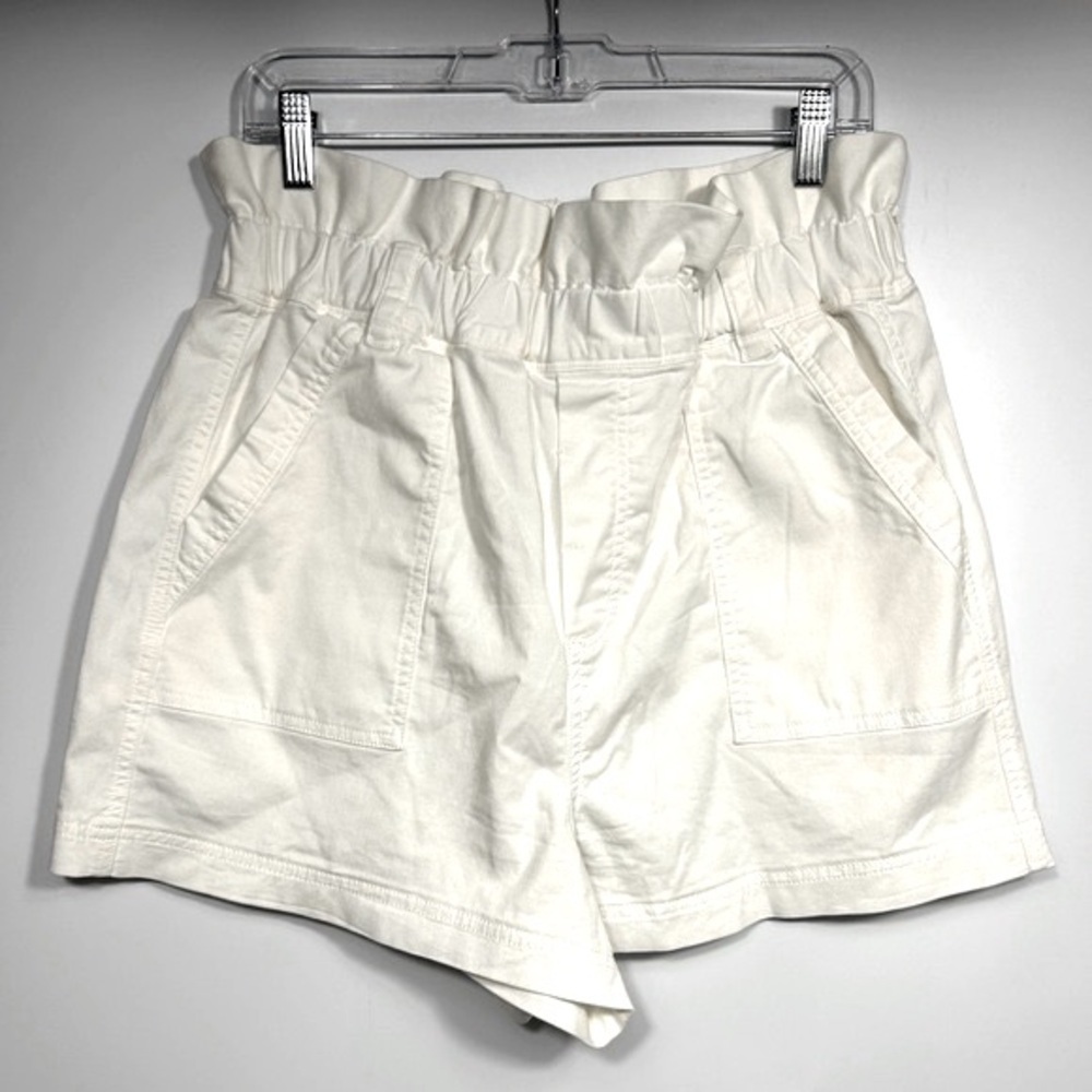 Splendid High Rise Cotton Blend White Shorts Size L